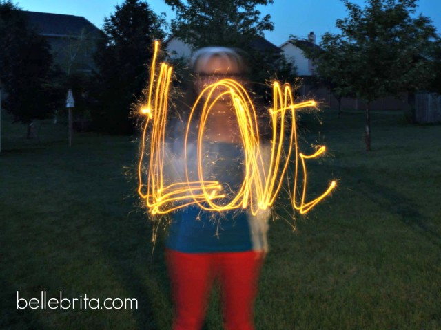 4th of July sparklers and love