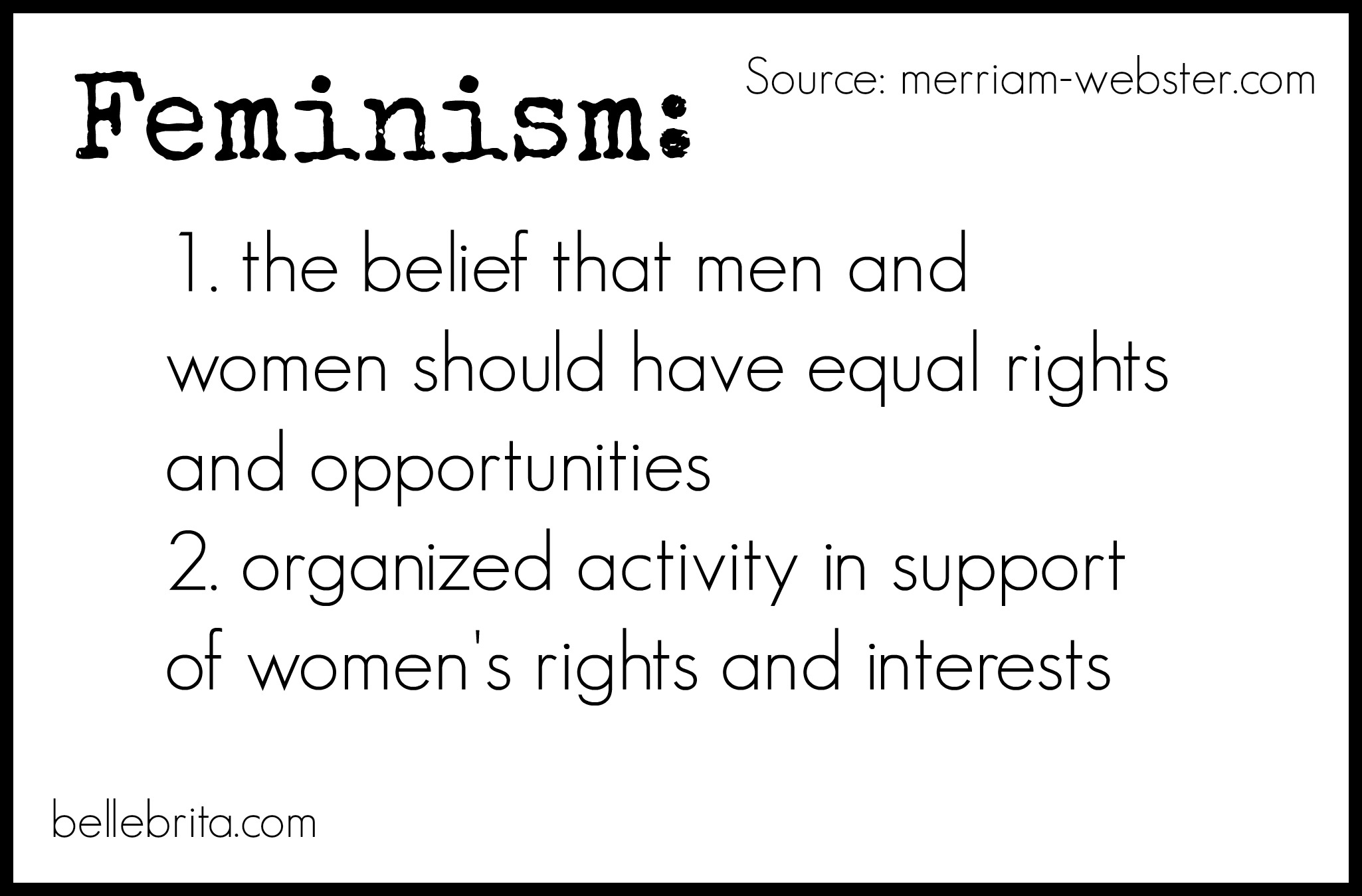 What is an example of a feminist language?