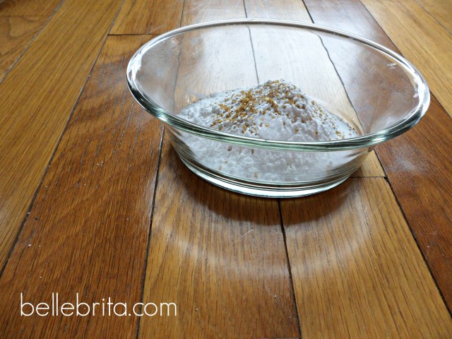 All dry ingredients glass bowl