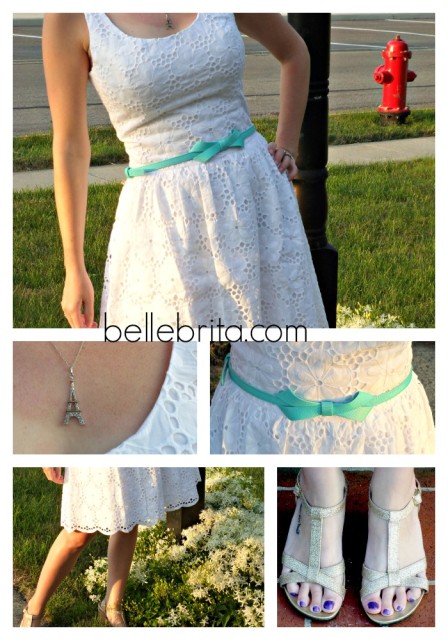 Lilly Pulitzer white eyelet dress with bow belt