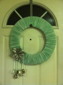 Christmas wreath from Rainshine Stitches