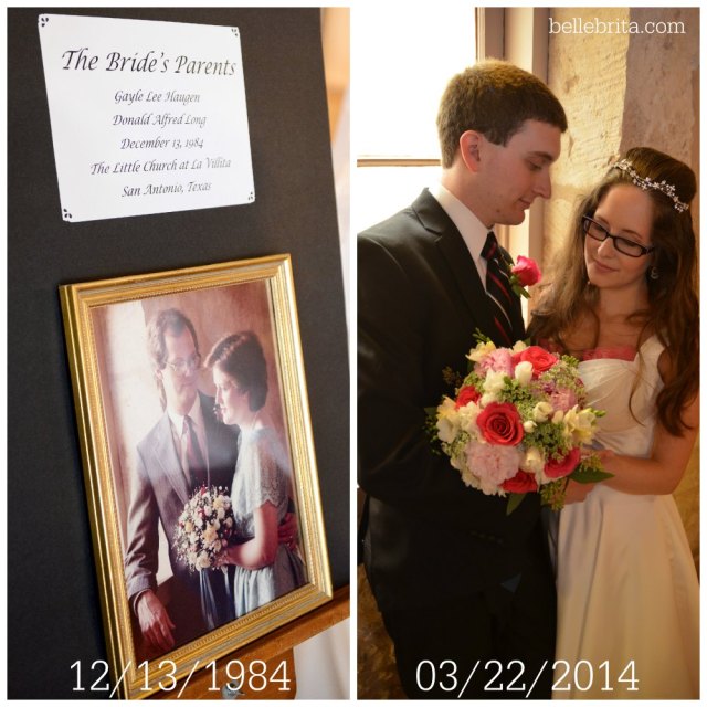 30 years after my parents got married, my husband and I wed in the same chapel.