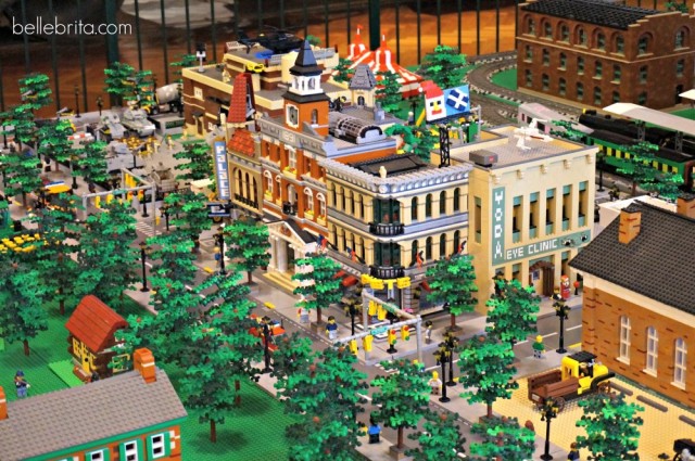 A close-up of the Lego city in the Ford Museum in Michigan.