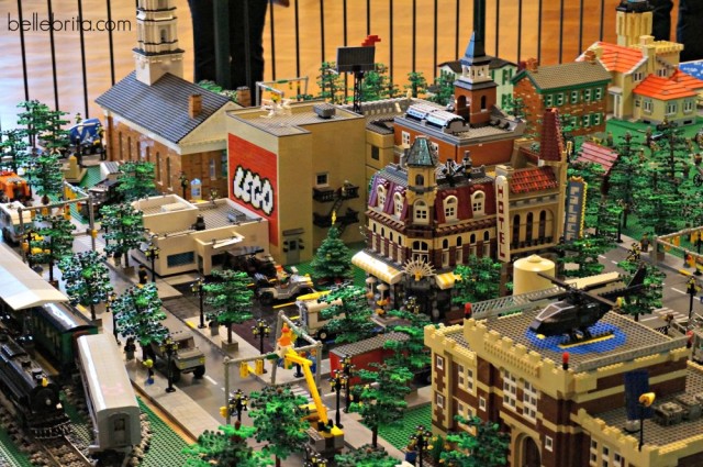 Close-up of the Lego city at the Henry Ford Museum