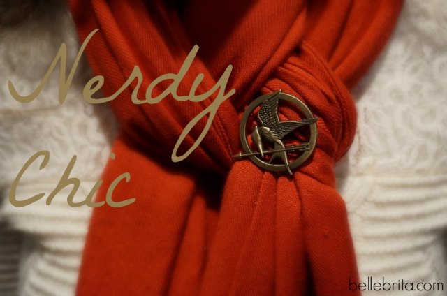 My nerdy chic style definitely involves little touches like my #Mockingjay pin! #jewelry