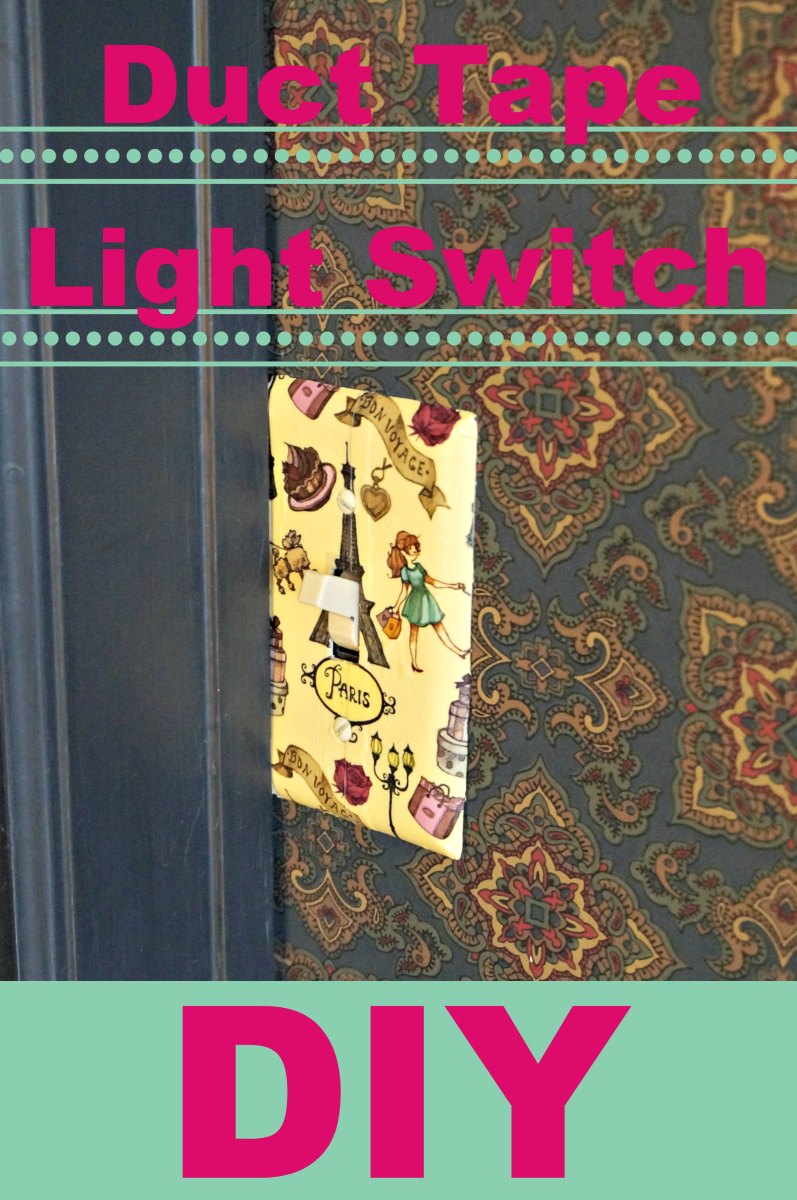 Fun and easy light switch cover #DIY with duct tape!