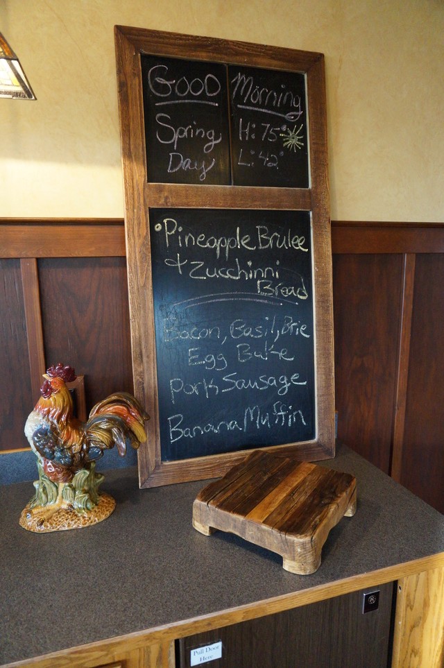 Our delectable breakfast menu Saturday morning at Lucille's Mountaintop Inn & Spa #travel #foodie