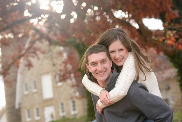 Piggyback rides are a must for a playful engagement shoot.