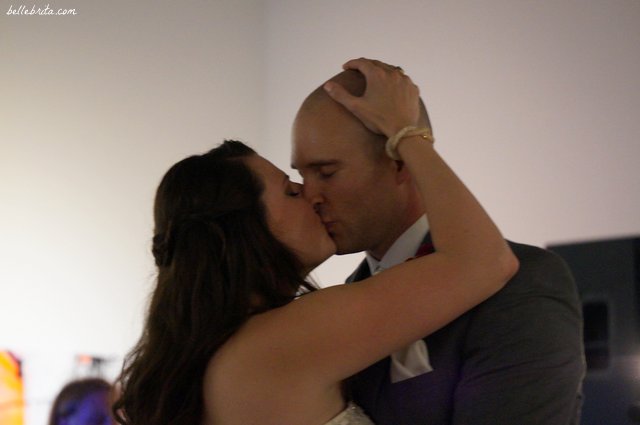 Kissing during the first dance. | Belle Brita