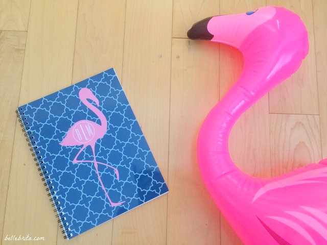 Zazzle sells the cutest flamingo products, like this monogrammed blue notebook! | Belle Brita