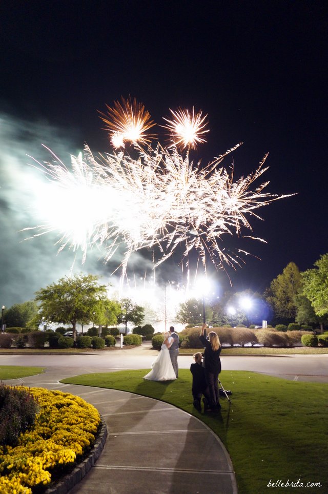 Fireworks are the perfect ending to a beautiful wedding and reception! | Belle Brita