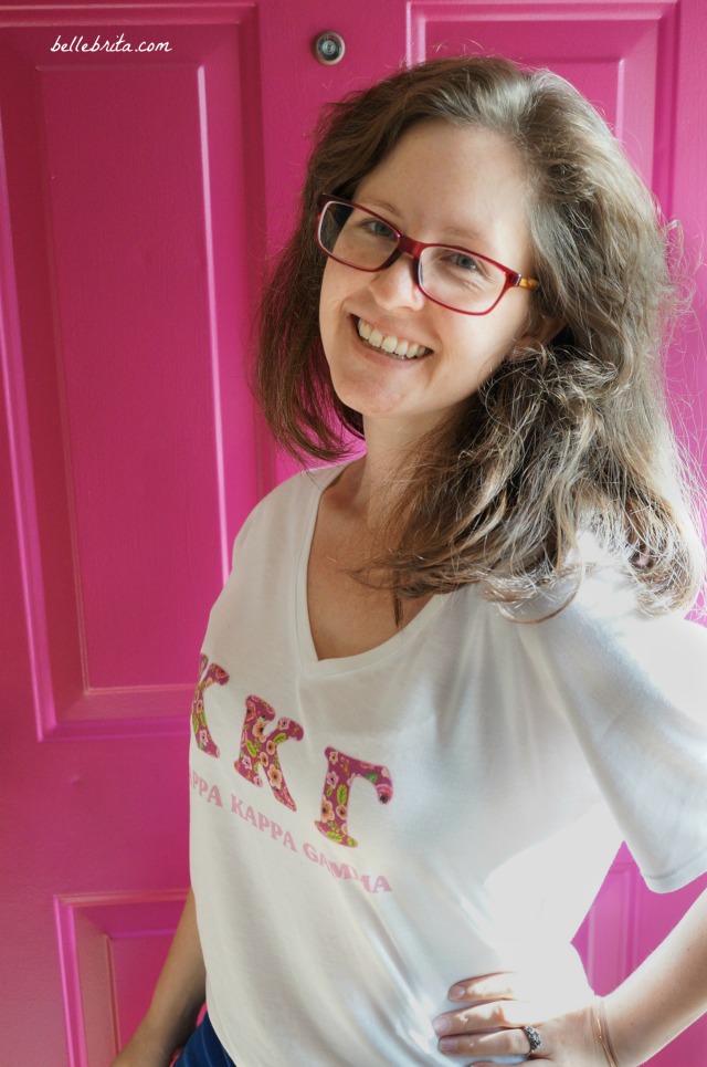 GreekU sent me this pink floral sorority t-shirt to review. It's so soft! | Belle Brita