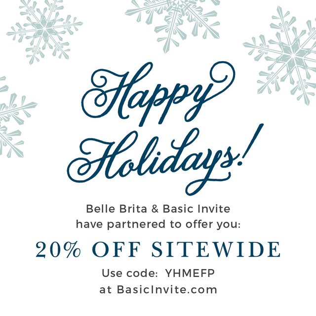 Save 20% sitewide on Basic Invite with this coupon code! | Belle Brita