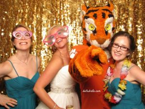 When your best friend gets married, you put on a pretty dress and hang out with the Clemson Tiger. | Belle Brita