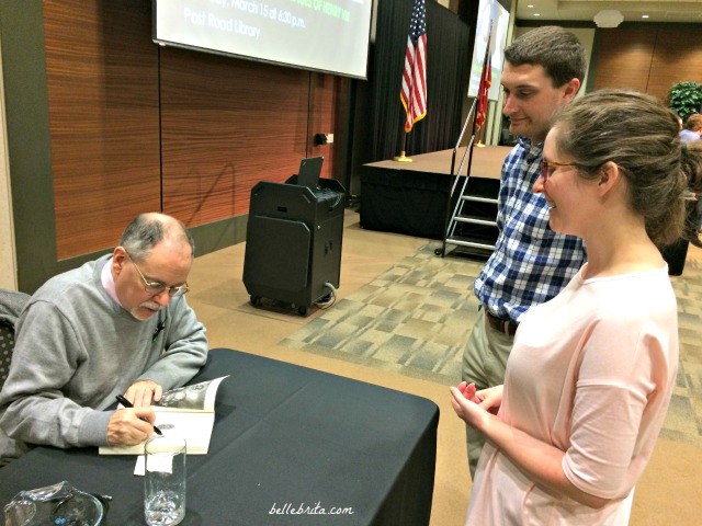 Gregory Maguire signs my books during a Forsyth County reading of Wicked and book-signing. | Belle Brita