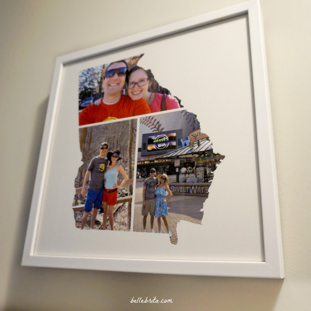 A custom photo map is the perfect personalized wedding gift for any couple! | Belle Brita