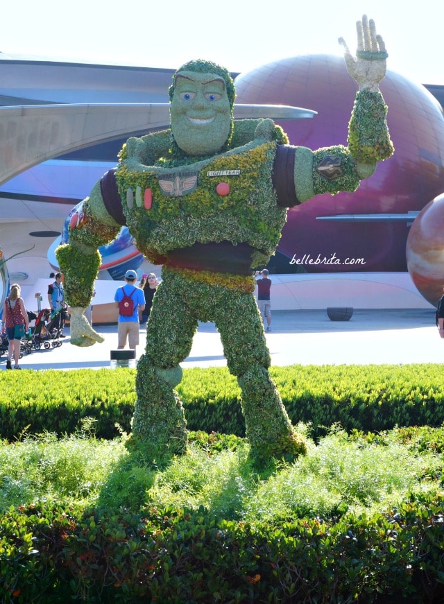 Buzz Lightyear was just one of the amazing topiaries at the 2018 Flower and Garden Festival at EPCOT! The different events throughout the year are just one reason to visit the parks more than once. | Belle Brita #DisneyWorld #Orlando