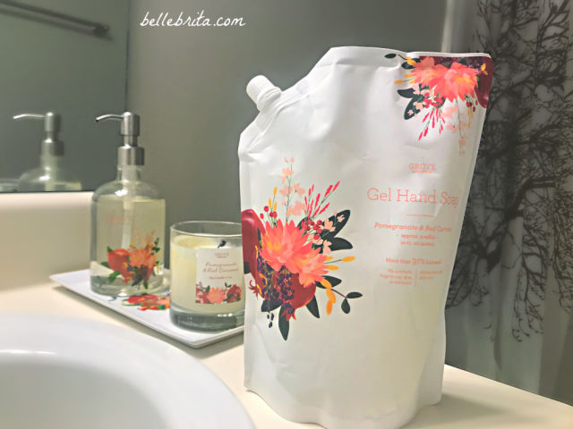 Grove Collaborative sells beautiful refillable hand soap dispensers as well as hand soap refills in a variety of scents. | Belle Brita