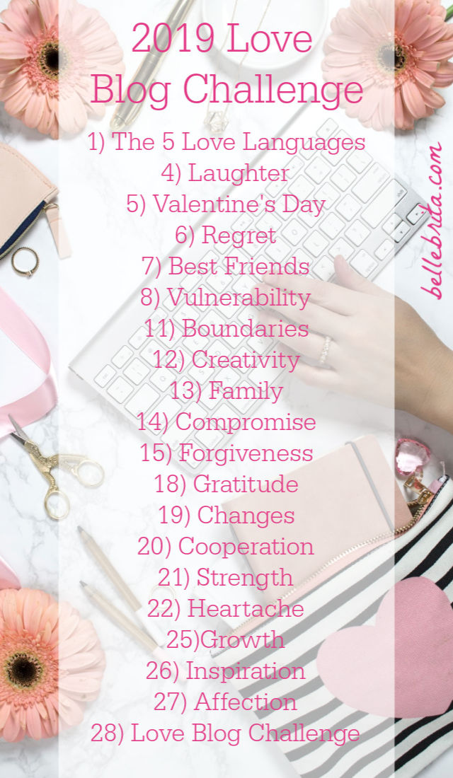 Are you looking for blogging prompts for February? Join Belle Brita for her annual Love Blog Challenge! Each prompt relates to the overall theme of love. Submit your relevant links to a daily blog link-up and connect with other bloggers. | Belle Brita
