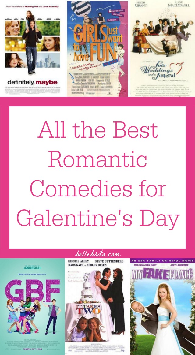Celebrate Galentine's Day with the perfect girls' night. Curl up with some popcorn and watch one of the best romantic comedies! I've put together the best romcoms on Netflix, Amazon Prime, and Hulu. | Belle Brita 