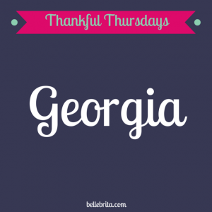 This month, I'm thankful for my new life in Georgia!